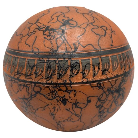 Native American Etched Horse Hair Pottery Vase Signed M Clark Navajo - Picture 9 of 14